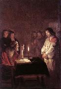 HONTHORST, Gerrit van Christ before the High Priest sg oil painting artist